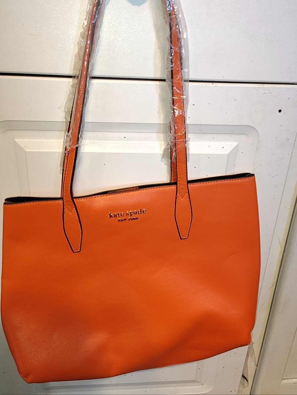 kate spade Bright Orange Leather Tote - Picture 2 of 2